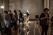 Opening of the exhibition 'Nicolas Grospierre 50/50', 20 Nov. 2015. Photo: Jarosław Mazurek